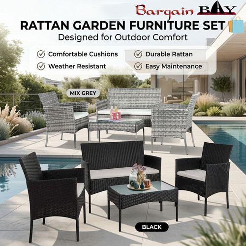 4pieces rattan garden - 4pieces,