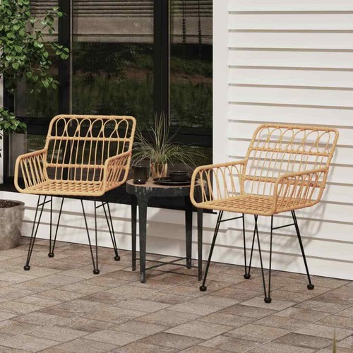 Set dining armchair rattan - 2,