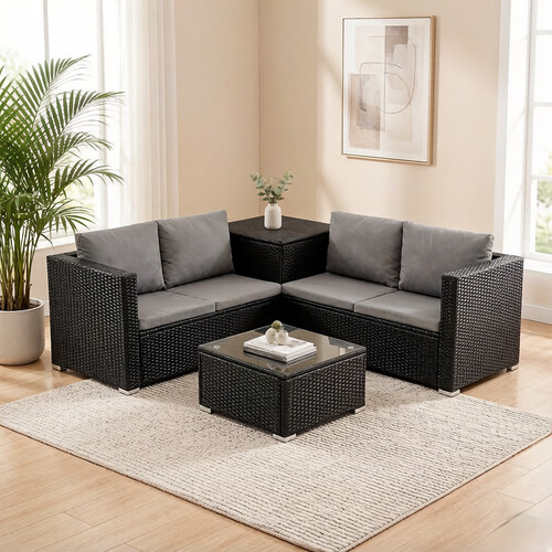 Rattan corner garden furniture - corner,