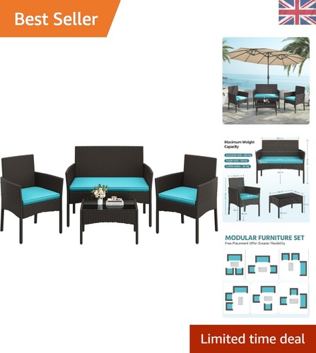Piece rattan conversation - 4-piece,
