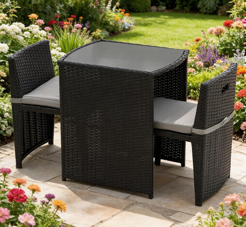 3pc rattan bistro set - bistro,