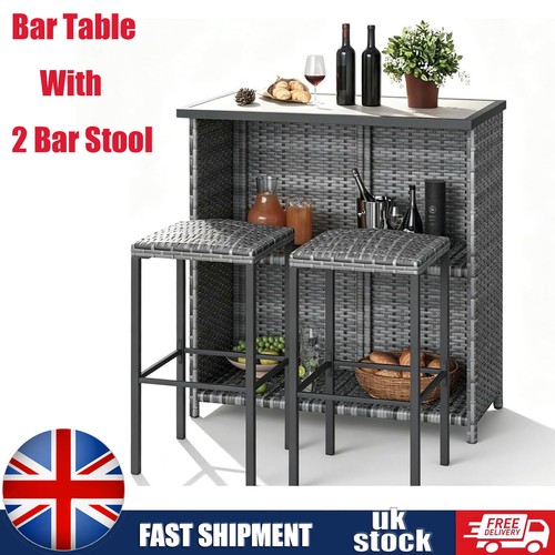 3pcs rattan bar table - bar,