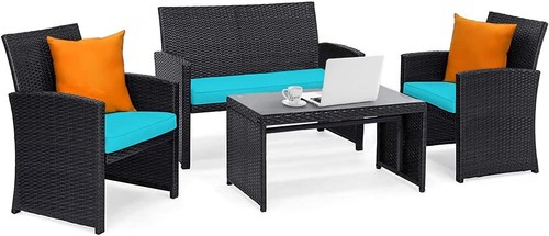 Piece wicker loveseat - 4,