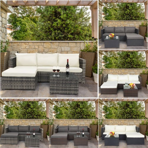 Rattan garden furniture set - rattan,