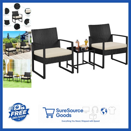 Outdoor rattan bistro set - rattan,