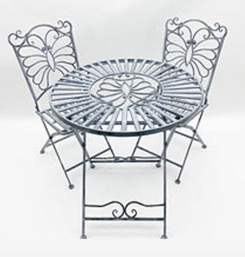 Foldable bistro set stone - bistro, grey
